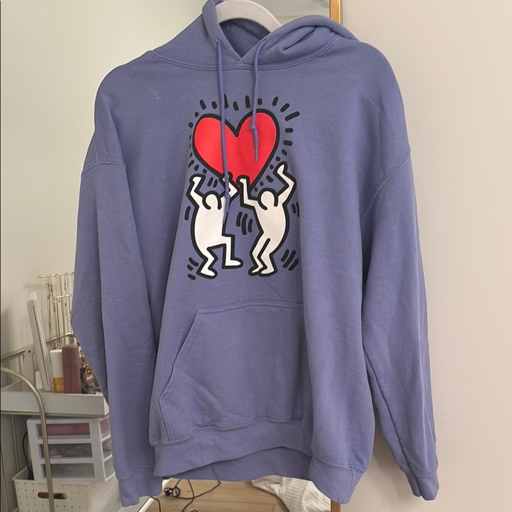 Graphic Hoodie with Heart Design